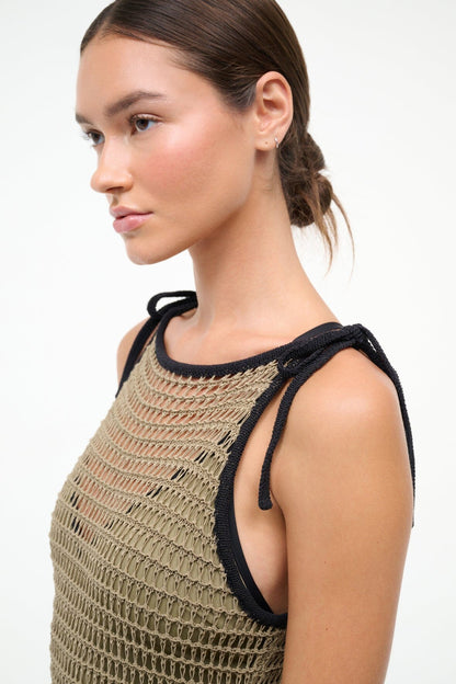 STAUD | Vinta Dress Thyme Black