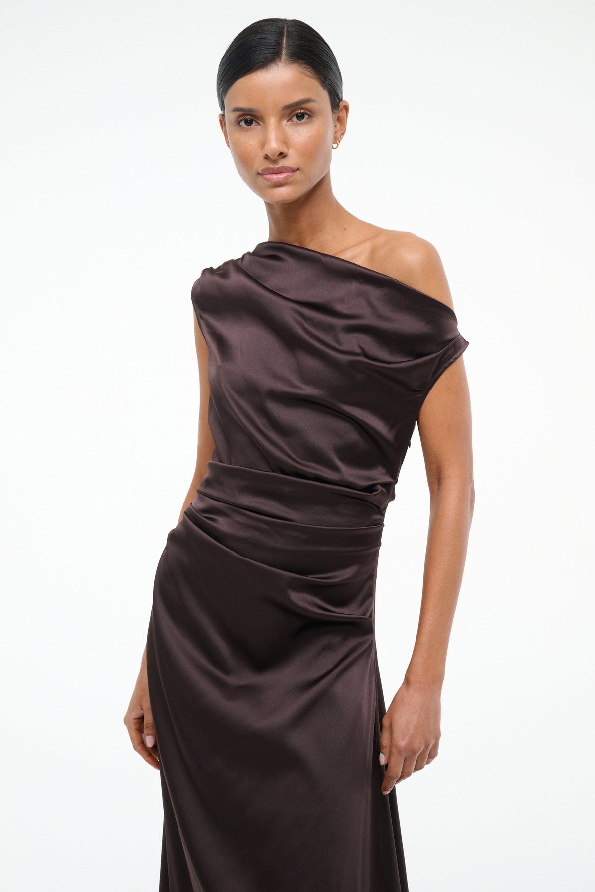 STAUD | Phare Silk Dress Earth