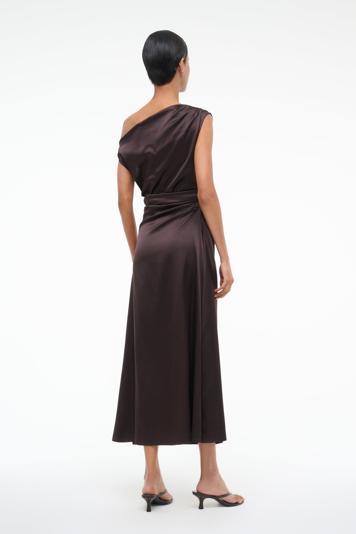 STAUD | Phare Silk Dress Earth