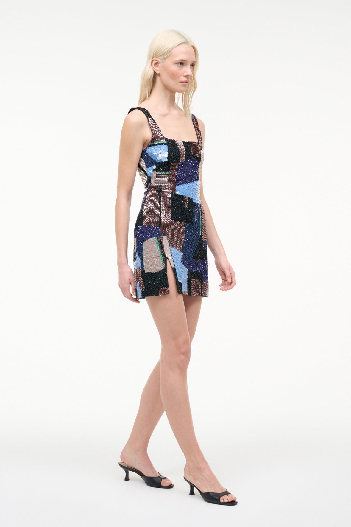 STAUD | Le Sable Dress Blue Prism