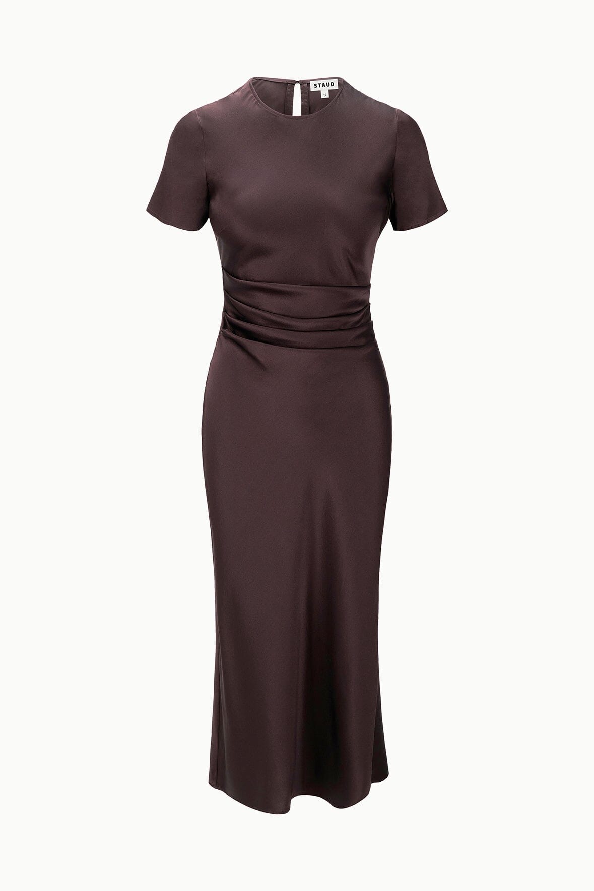 STAUD | Marcel Silk Dress Earth