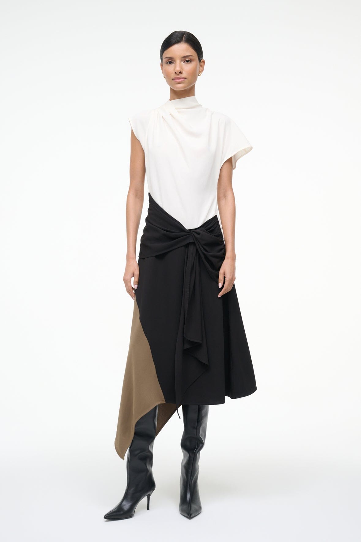 STAUD | Davina Dress Black Multi