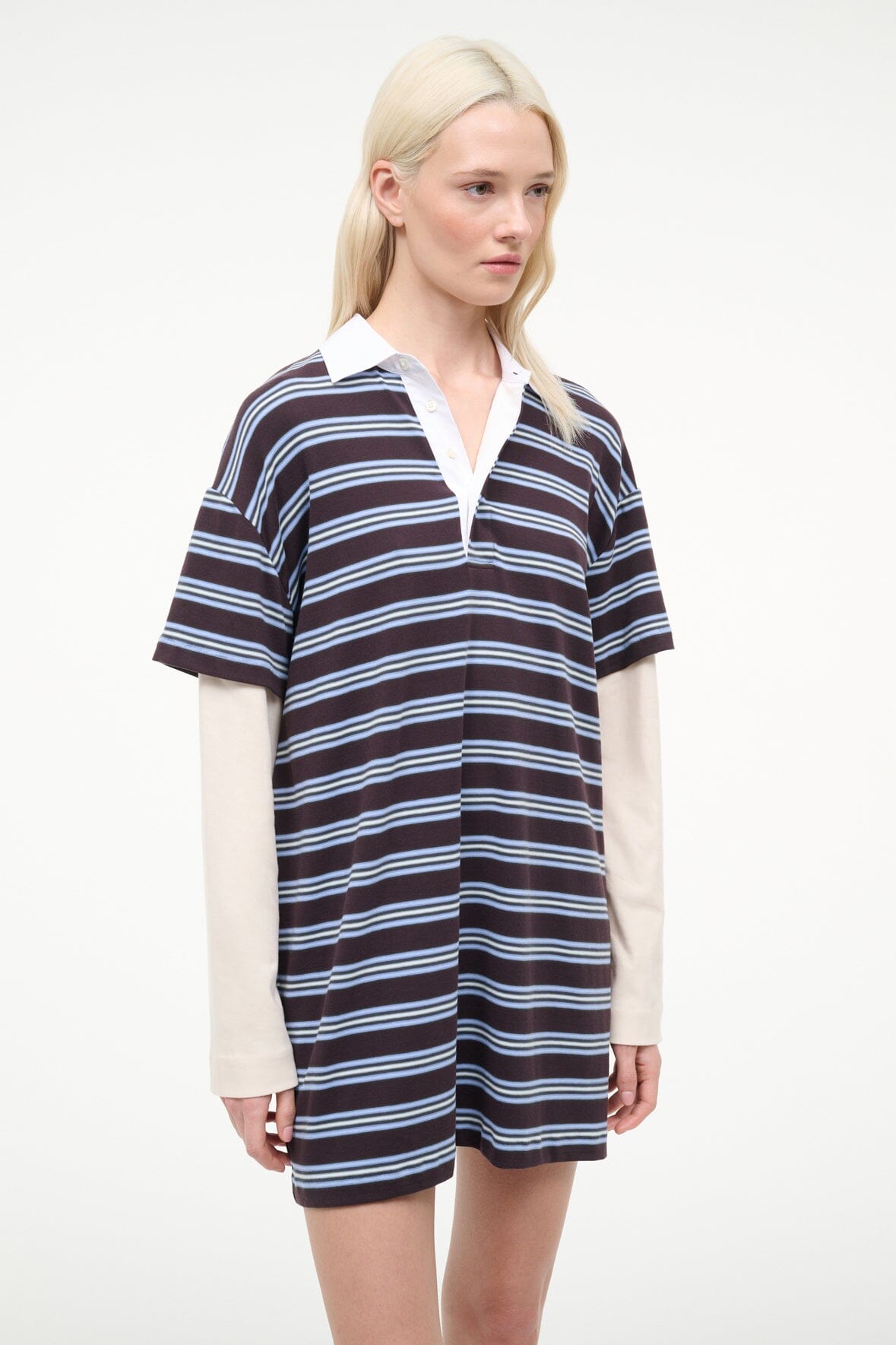 STAUD | Ivar Dress Redondo Stripe
