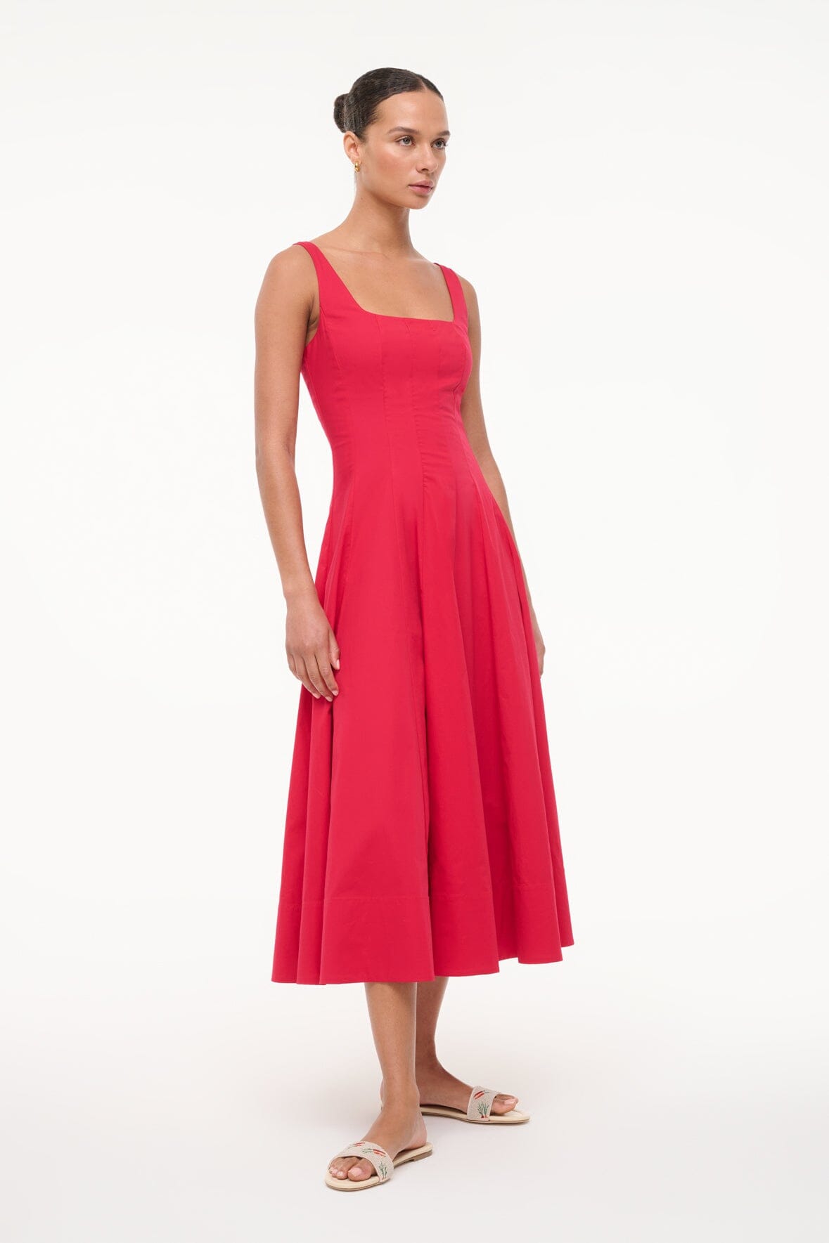 STAUD | Wells Dress Cherry