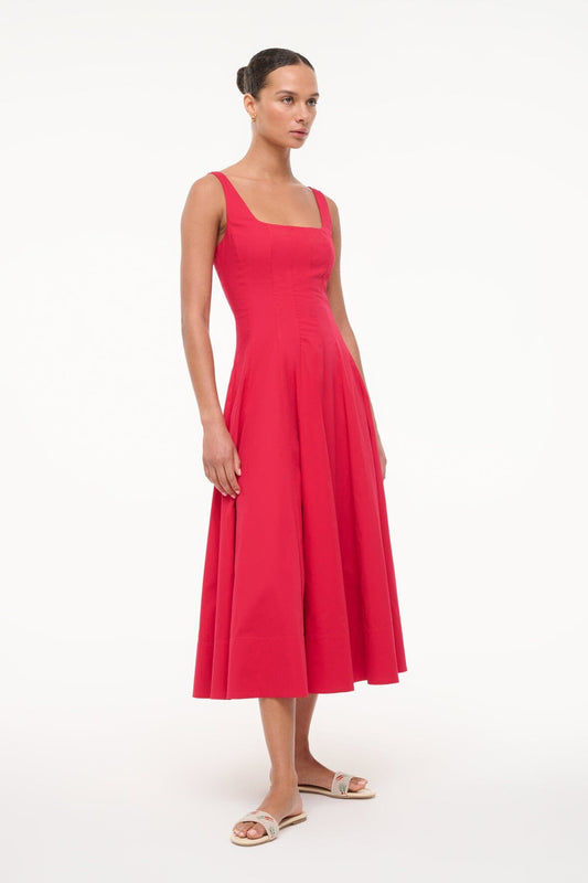 STAUD | Wells Dress Cherry
