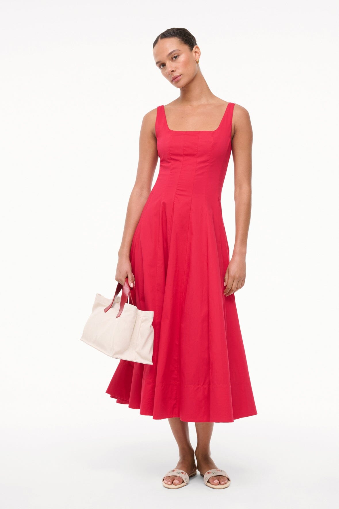 STAUD | Wells Dress Cherry