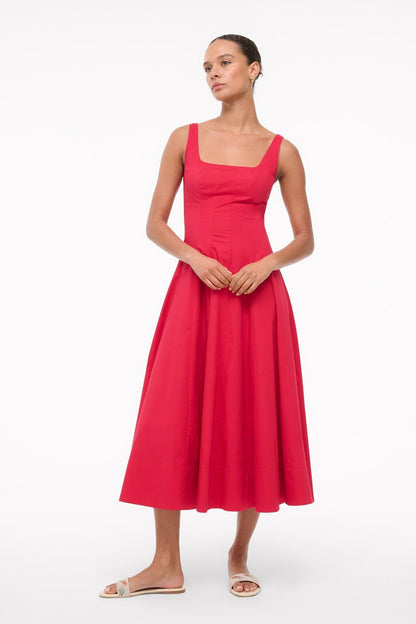 STAUD | Wells Dress Cherry