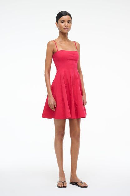 STAUD | Wylie Mini Dress Cherry