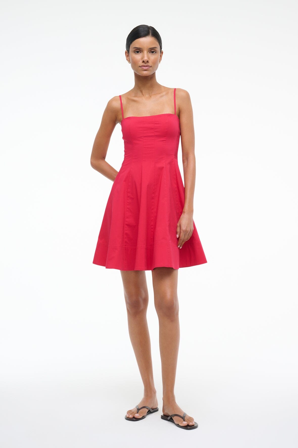 STAUD | Wylie Mini Dress Cherry