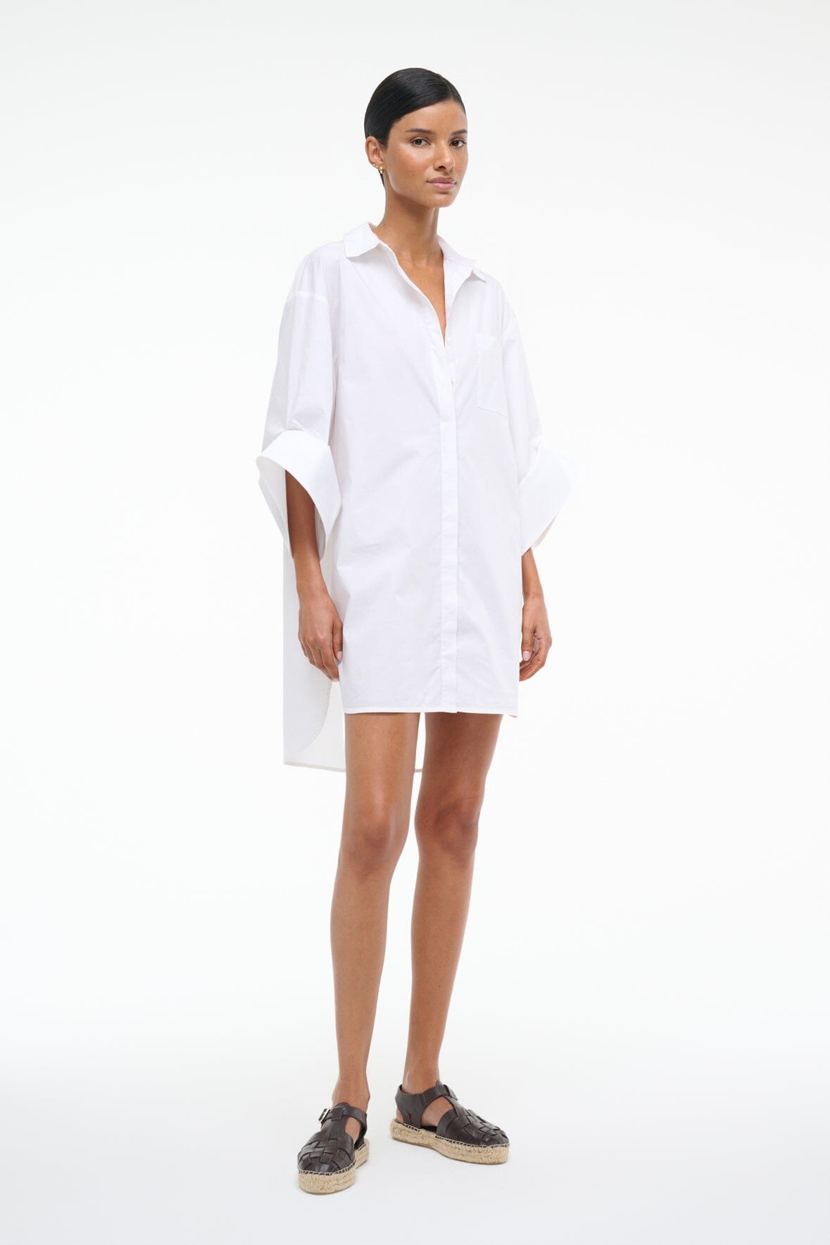 STAUD | Nico Dress White
