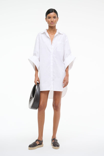STAUD | Nico Dress White