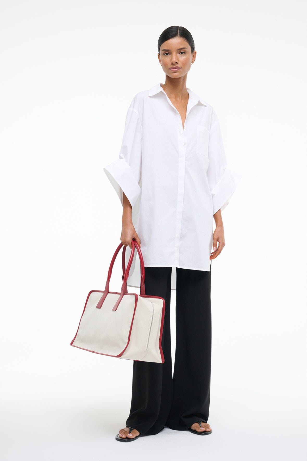 STAUD | Nico Dress White