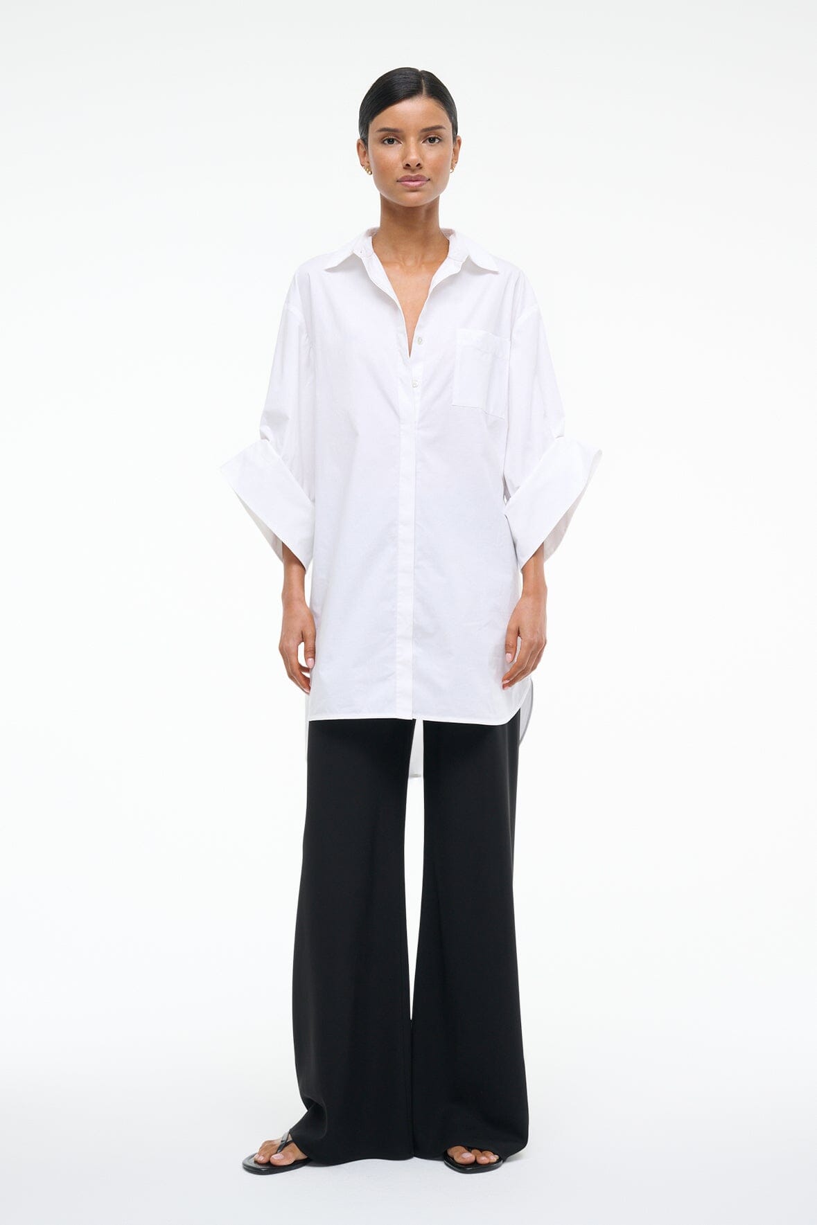 STAUD | Nico Dress White