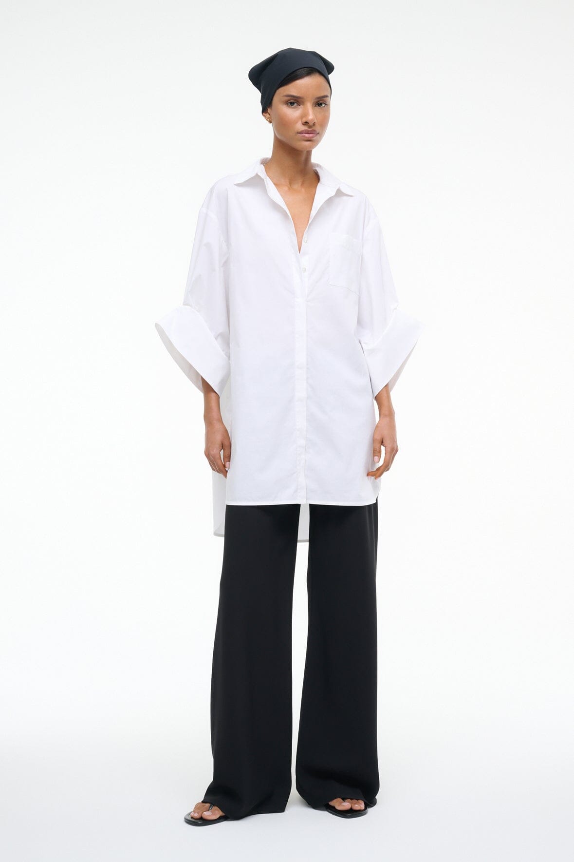 STAUD | Nico Dress White