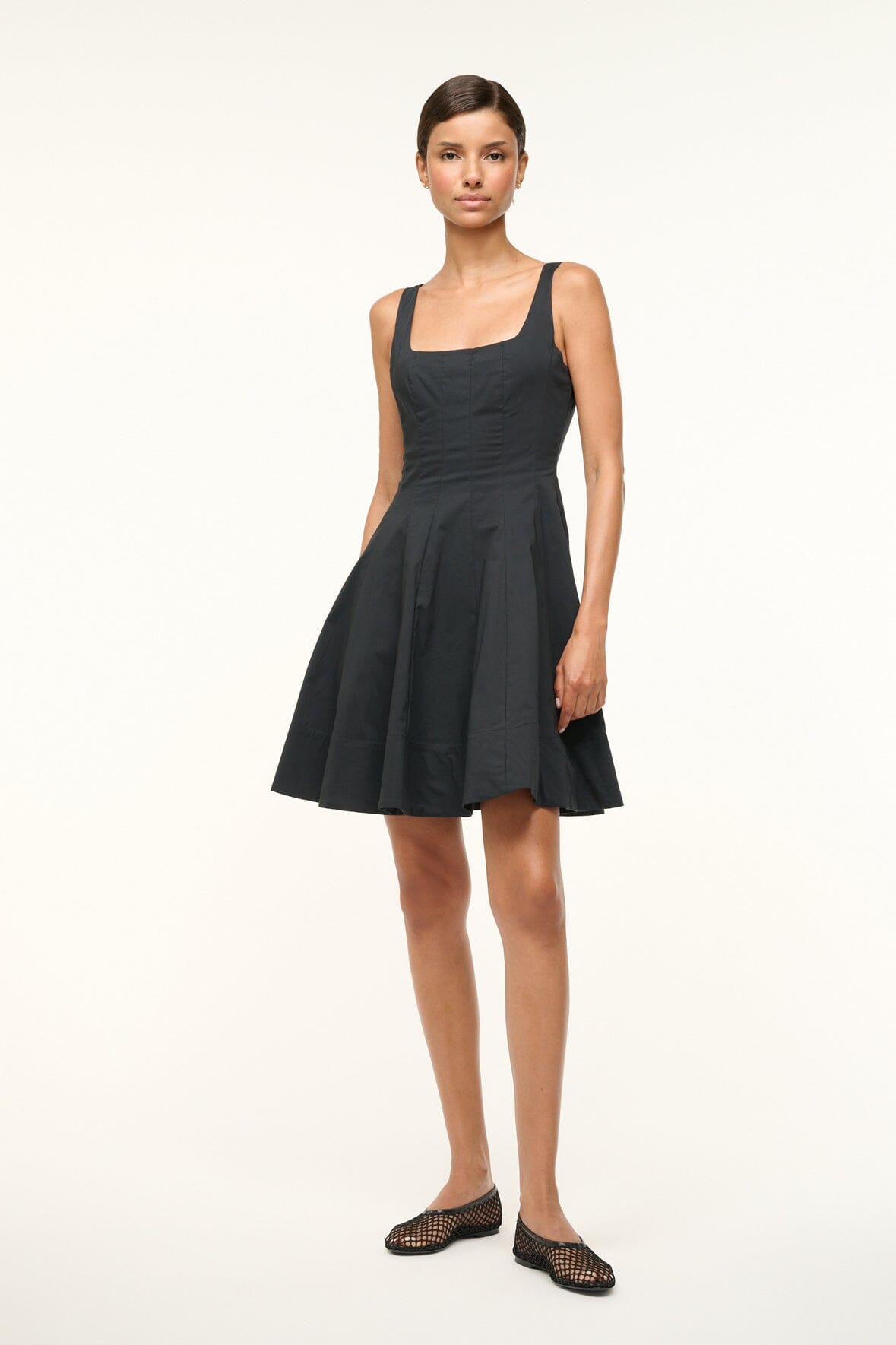 STAUD | Mini Wells Dress Black
