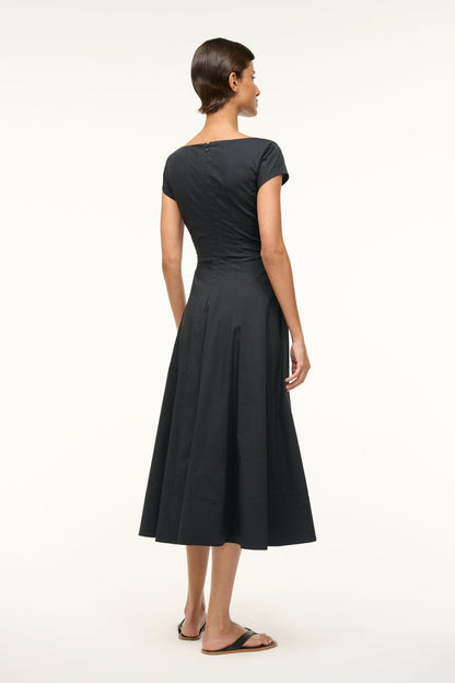 STAUD | Short Sleeve Wells Dress Black