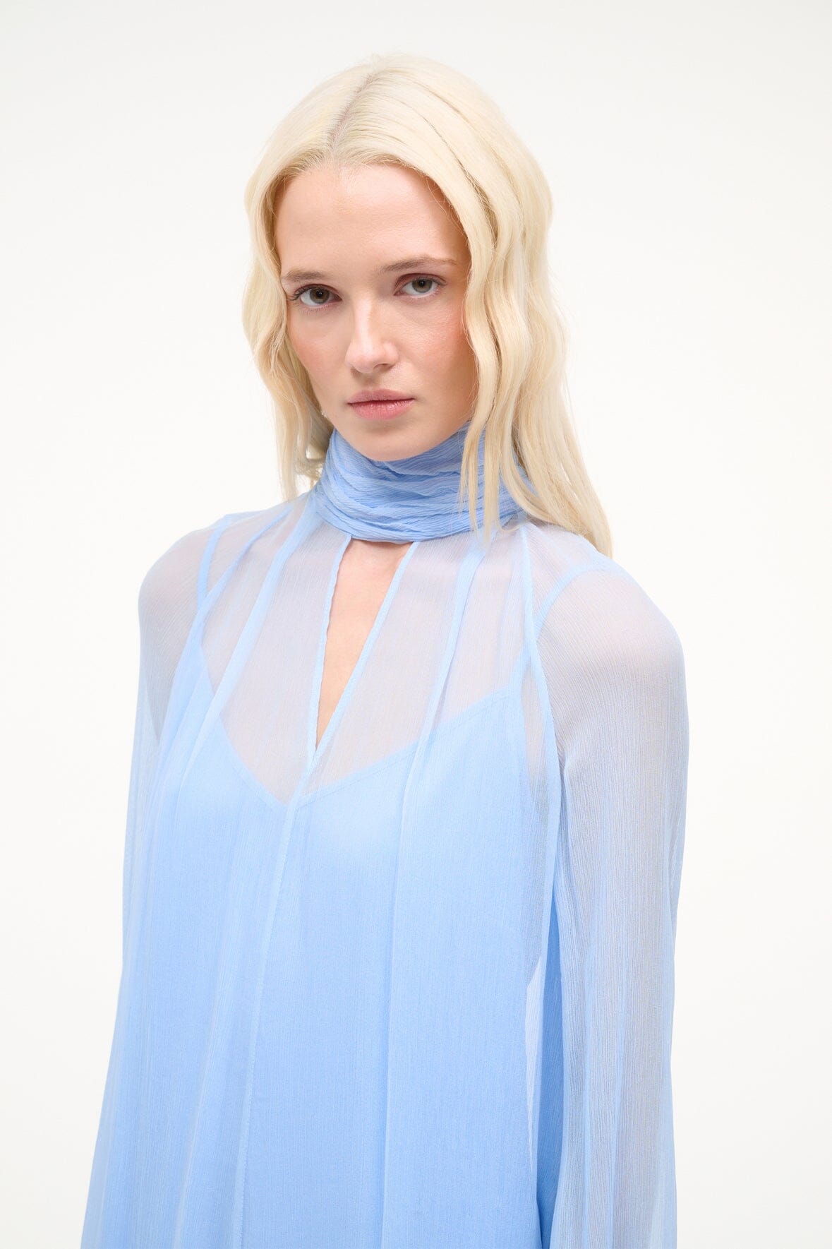 STAUD | Esther Mini Dress Clear Blue