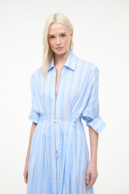 STAUD | Chi Midi Dress Ventura Stripe