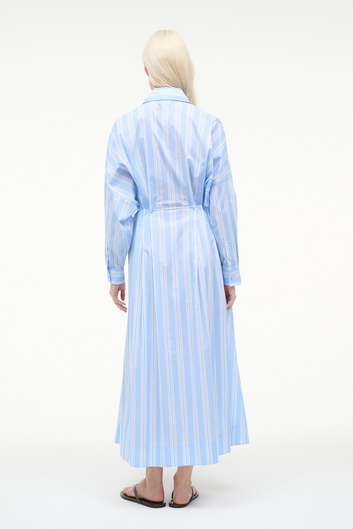 STAUD | Chi Midi Dress Ventura Stripe