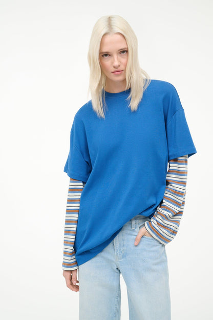 STAUD | William Tee Blue Mojave Stripe
