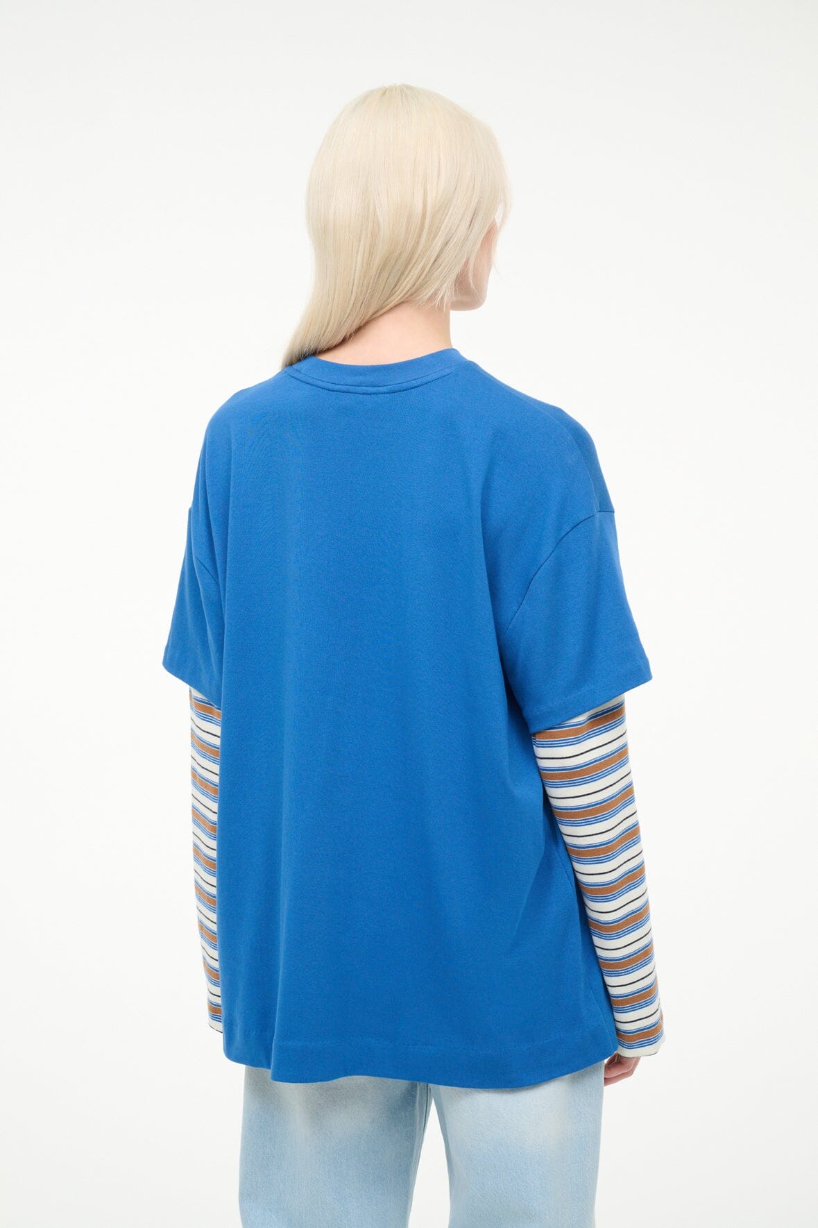 STAUD | William Tee Blue Mojave Stripe