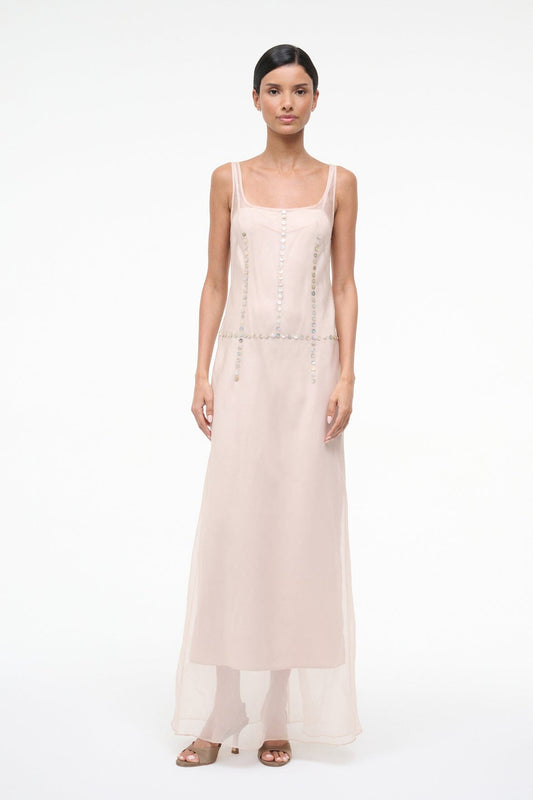 STAUD | Greta Silk Dress Fawn