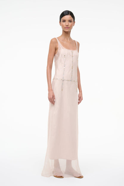 STAUD | Greta Silk Dress Fawn