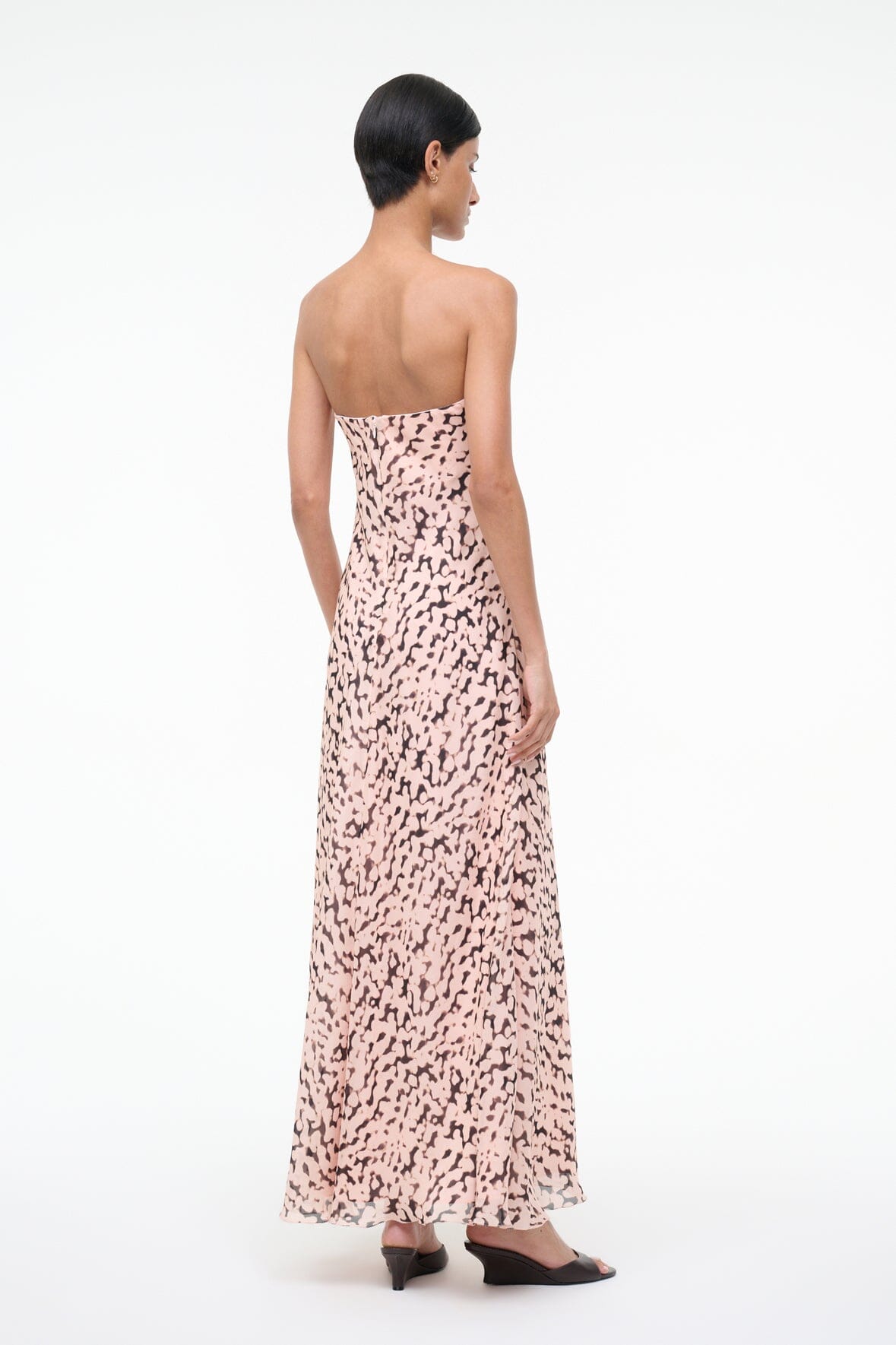 STAUD | Cassie Silk Dress Almond Black
