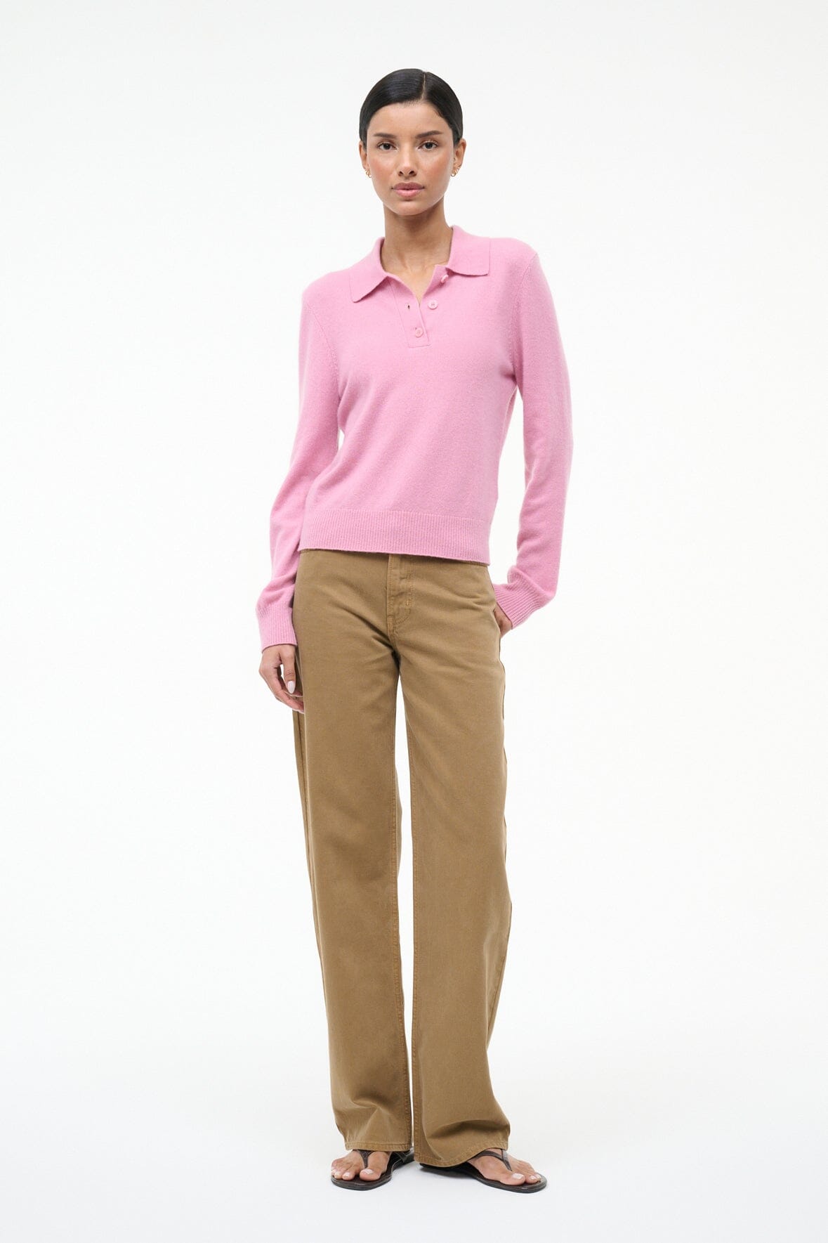 STAUD | Gemma Cashmere Sweater Papaya