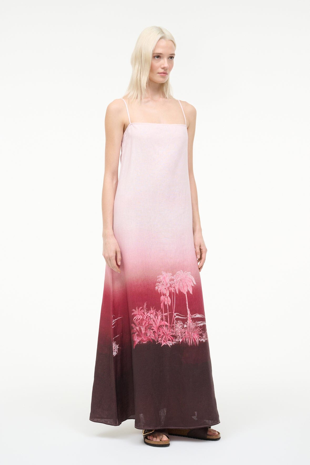 STAUD | Laura Linen Dress California Clouds