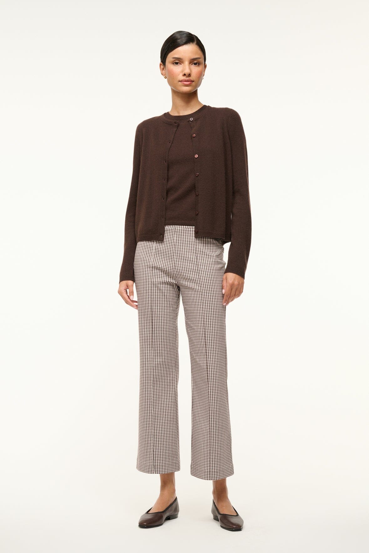 STAUD | Midnight Cashmere Cardigan Dark Chocolate
