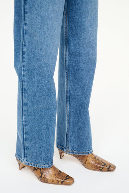 STAUD | Wally Ankle Boot Snake