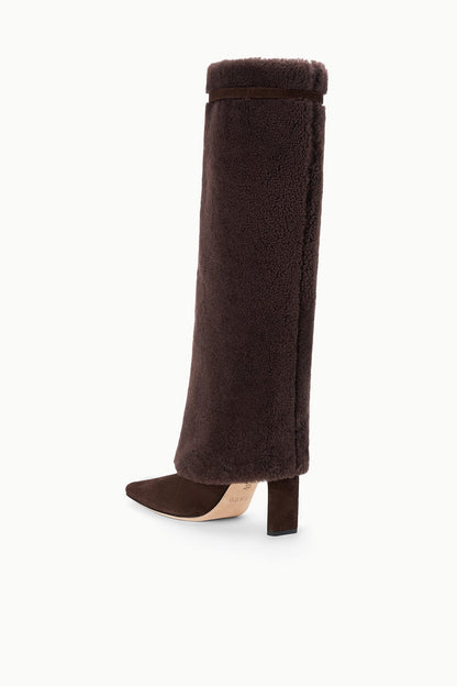 STAUD | Wally Foldover High Heel Boot Espresso