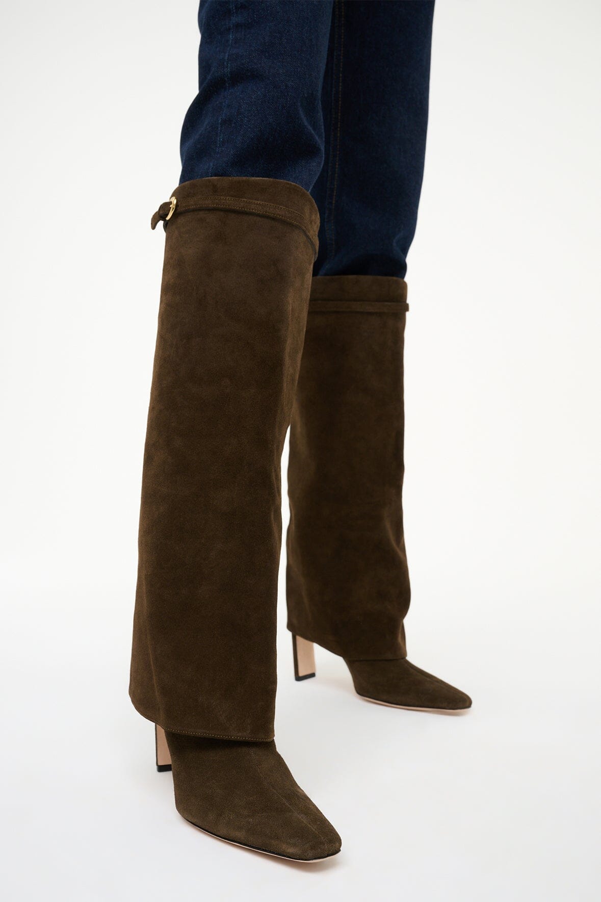 STAUD | Wally Foldover High Heel Boot Truffle