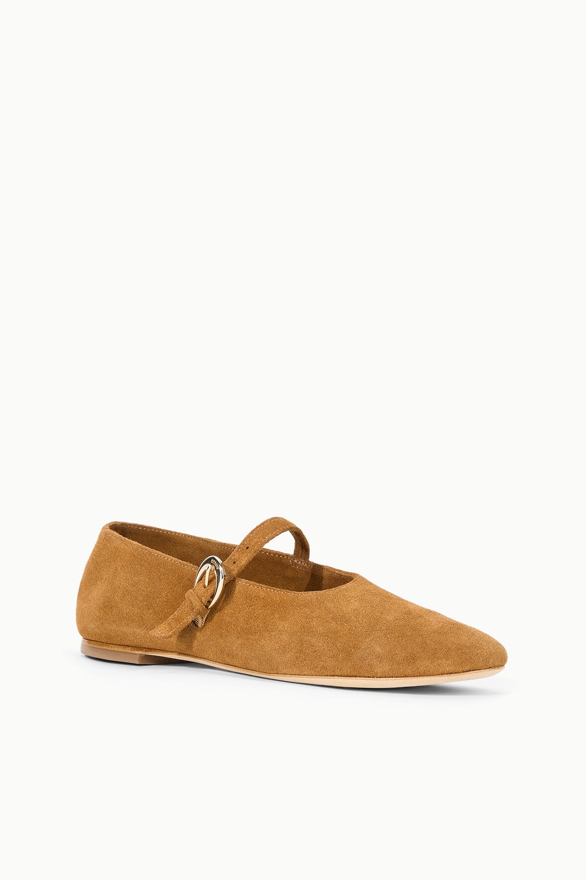 STAUD | Alba Mary Jane Ballet Flat Tan