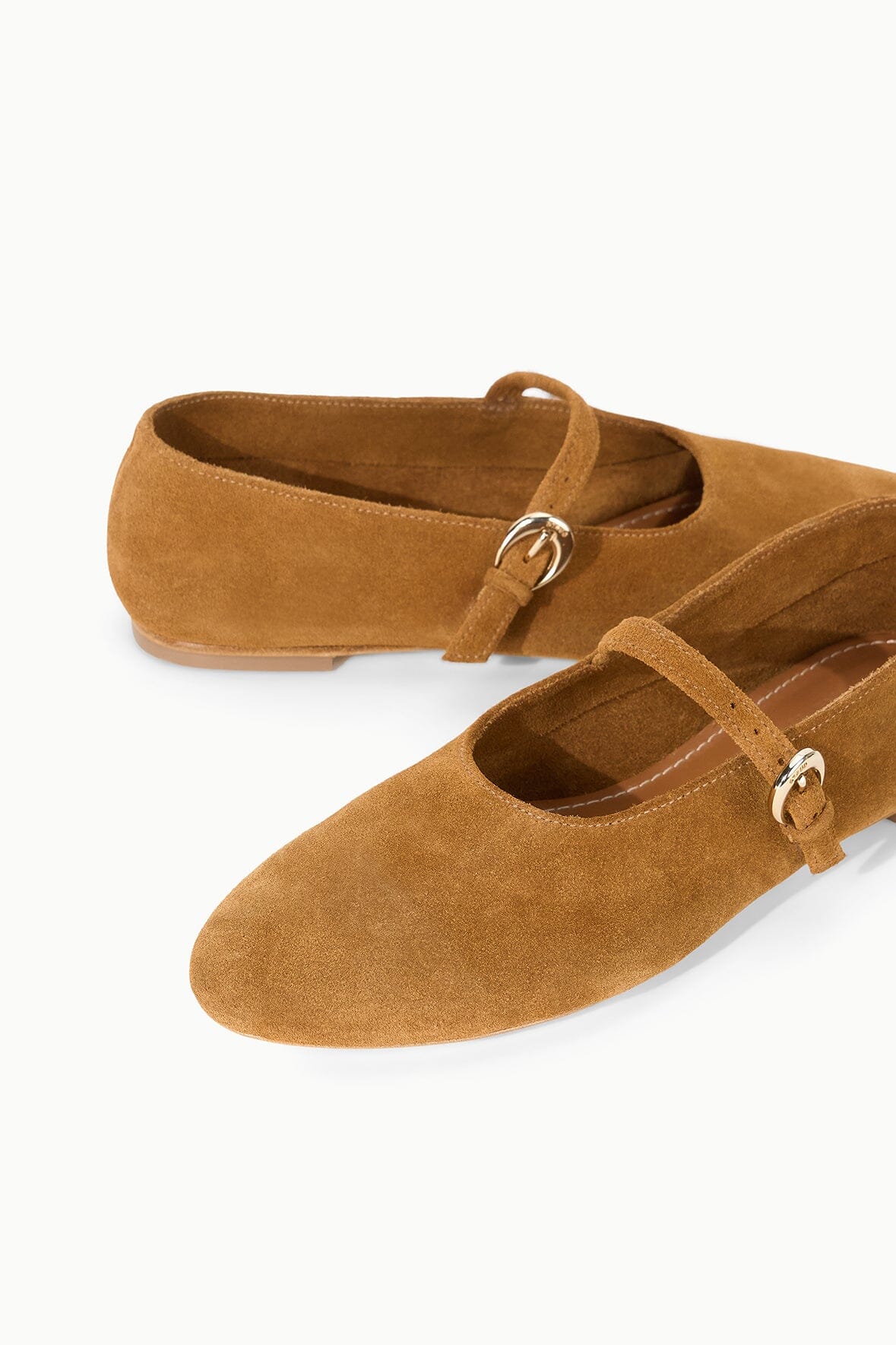 STAUD | Alba Mary Jane Ballet Flat Tan