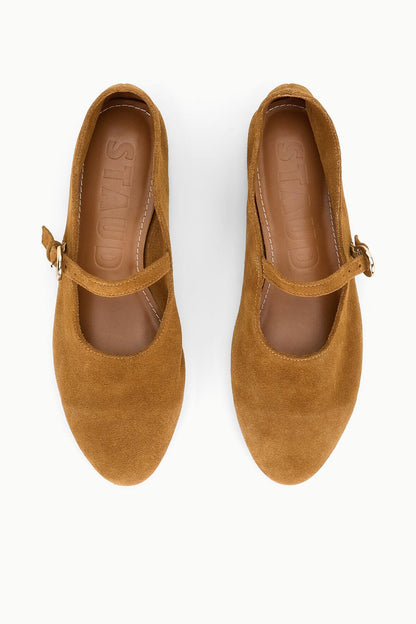 STAUD | Alba Mary Jane Ballet Flat Tan