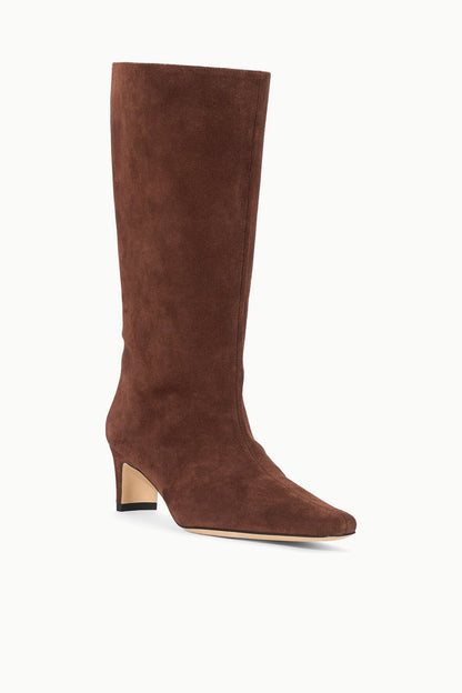 STAUD | Midcalf Wally Boot Mahogany