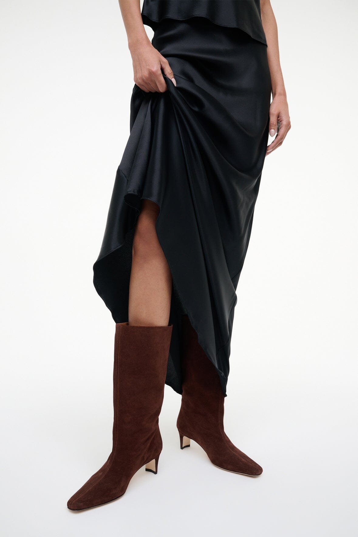 STAUD | Midcalf Wally Boot Mahogany
