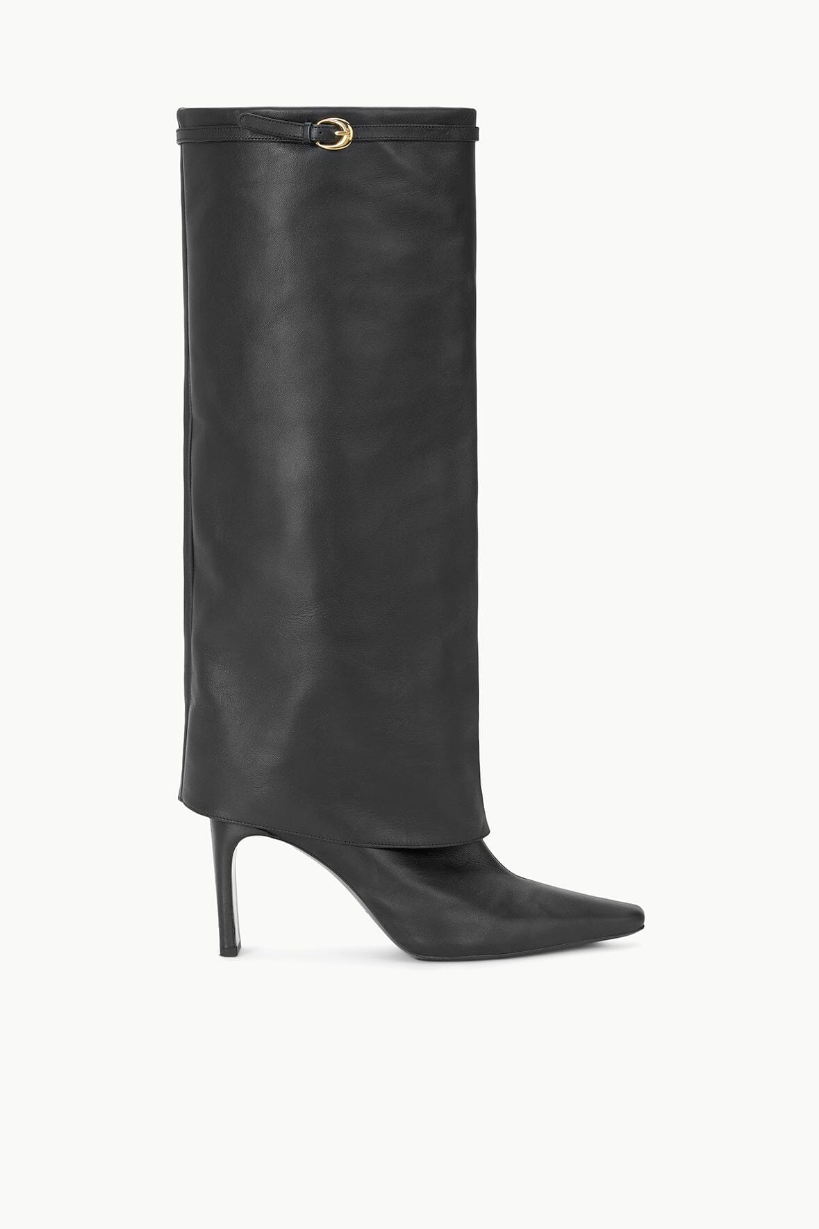 STAUD | Wally Foldover High Heel Boot Black