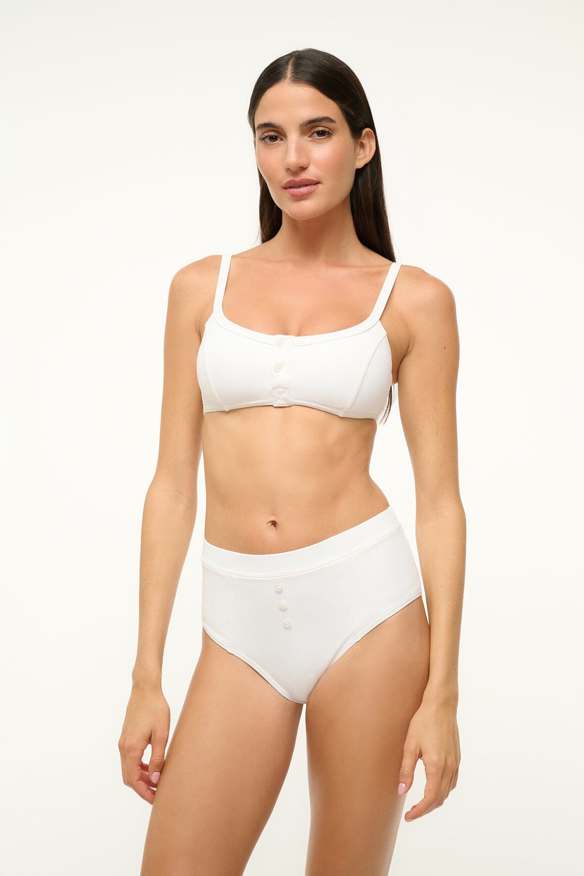 STAUD | Gia Bikini Bottom Bright White