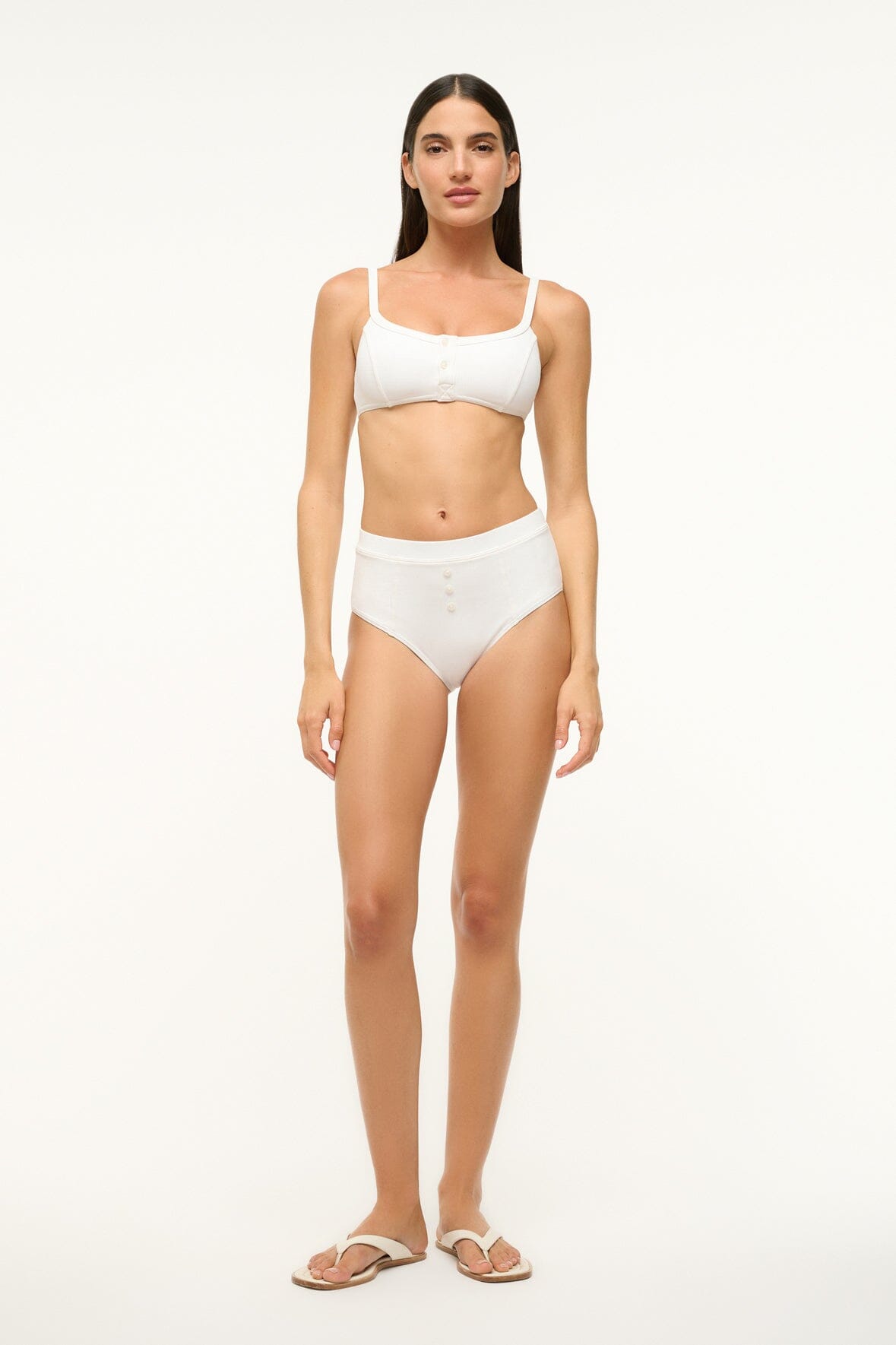 STAUD | Gia Bikini Bottom Bright White