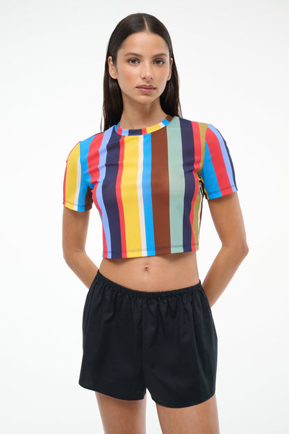 STAUD | Fernanda Coverup Top Market Stripe