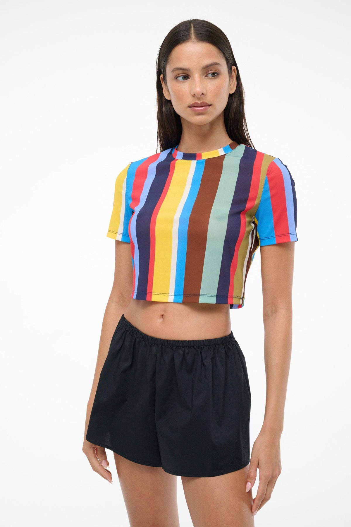 STAUD | Fernanda Coverup Top Market Stripe