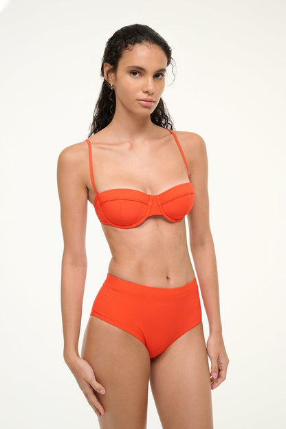 STAUD | Jo Balconette Bikini Top Cayenne