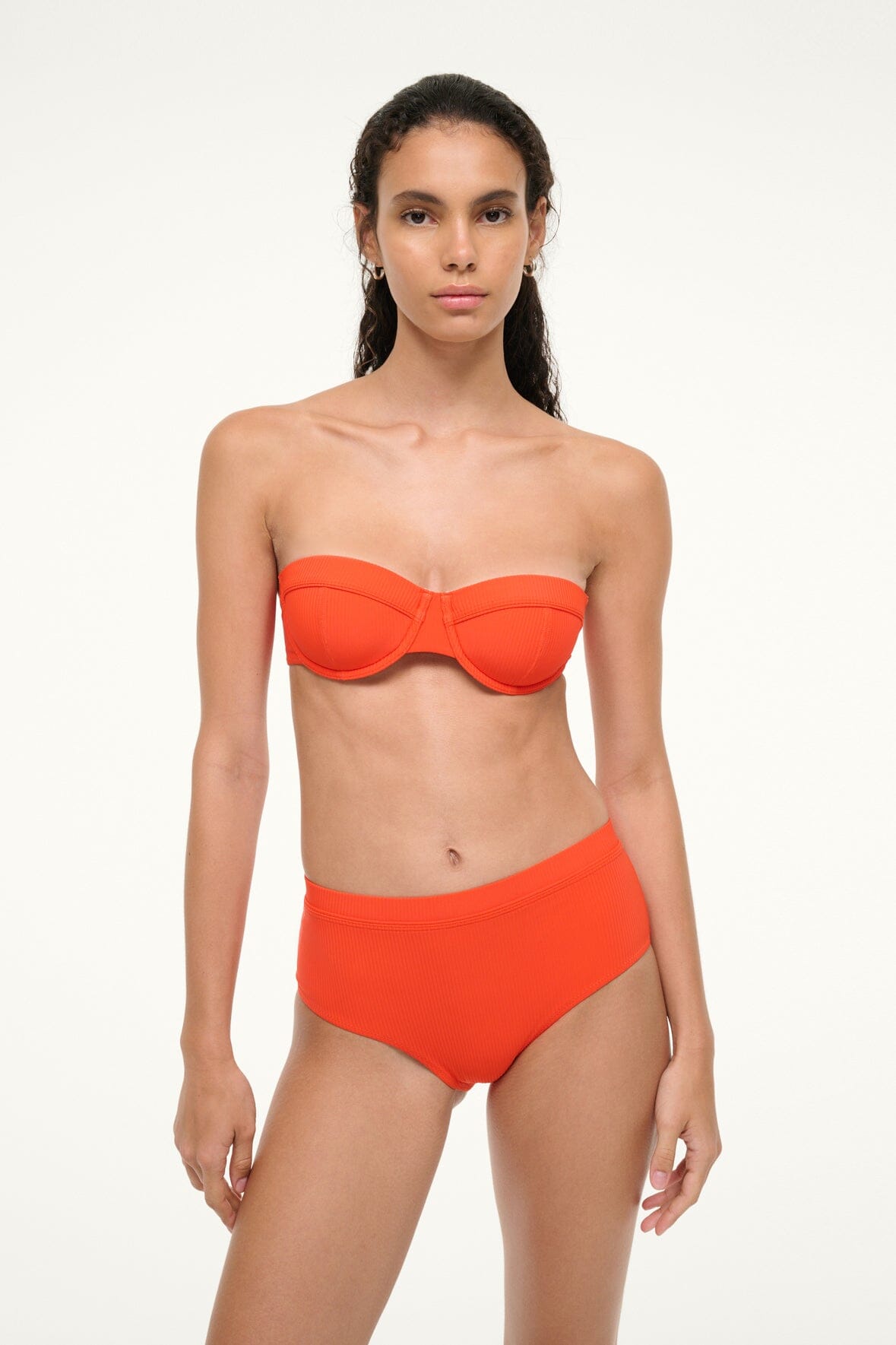 STAUD | Jo Balconette Bikini Top Cayenne