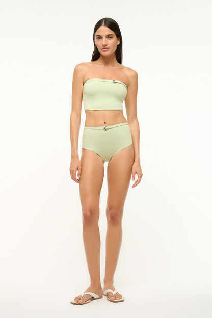 STAUD | Belted Wailea Bikini Bottom Pale Jade