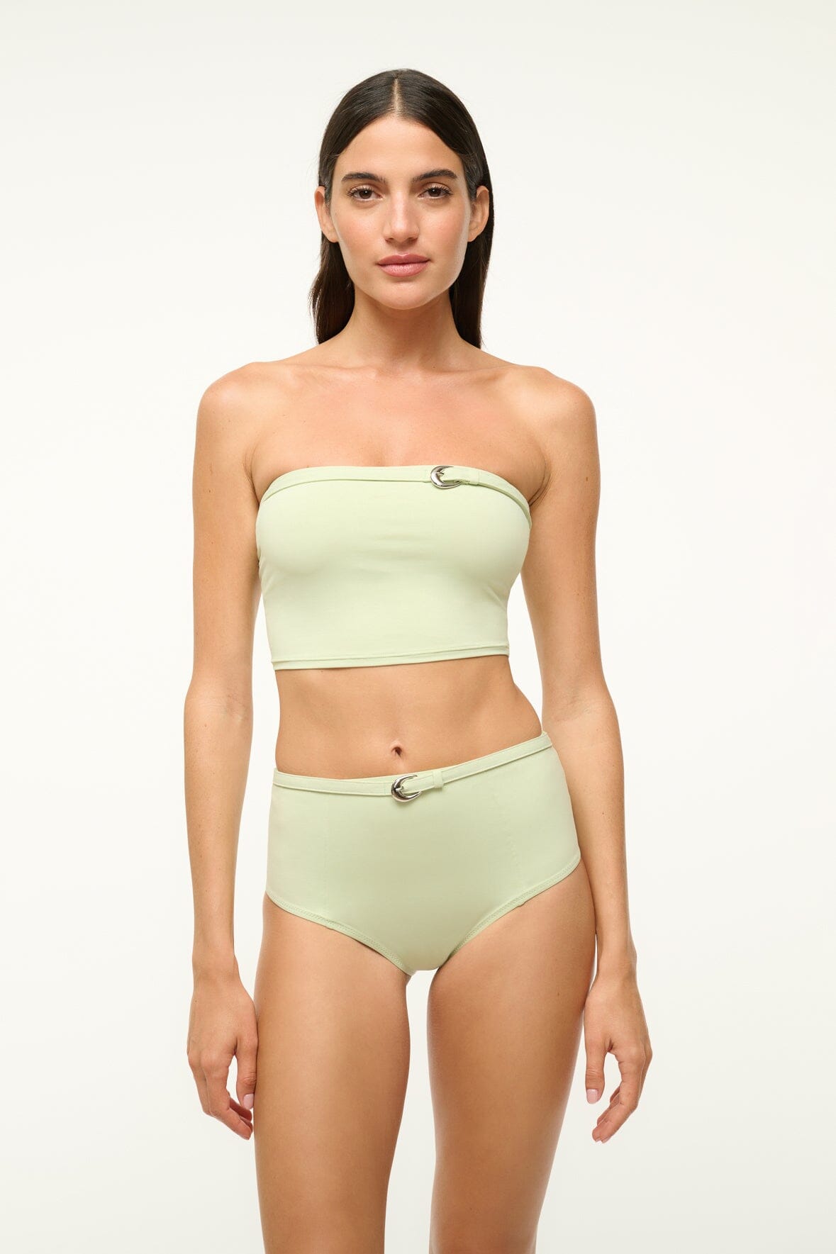 STAUD | Belted Wailea Bikini Bottom Pale Jade