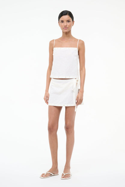 STAUD | Zandra Linen Skirt Ivory