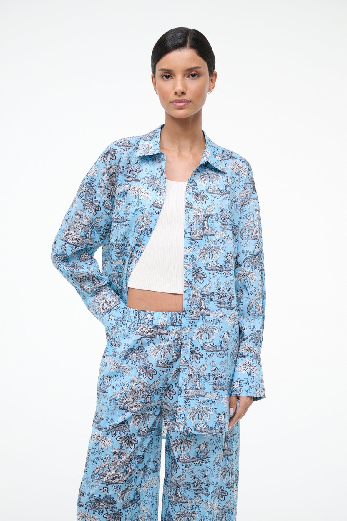 STAUD | Sandbar Top Sky Toile
